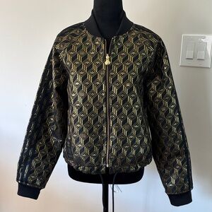 adidas Women’s Reversible Jacquard  SS 50th edition Black and Gold Track Jacket